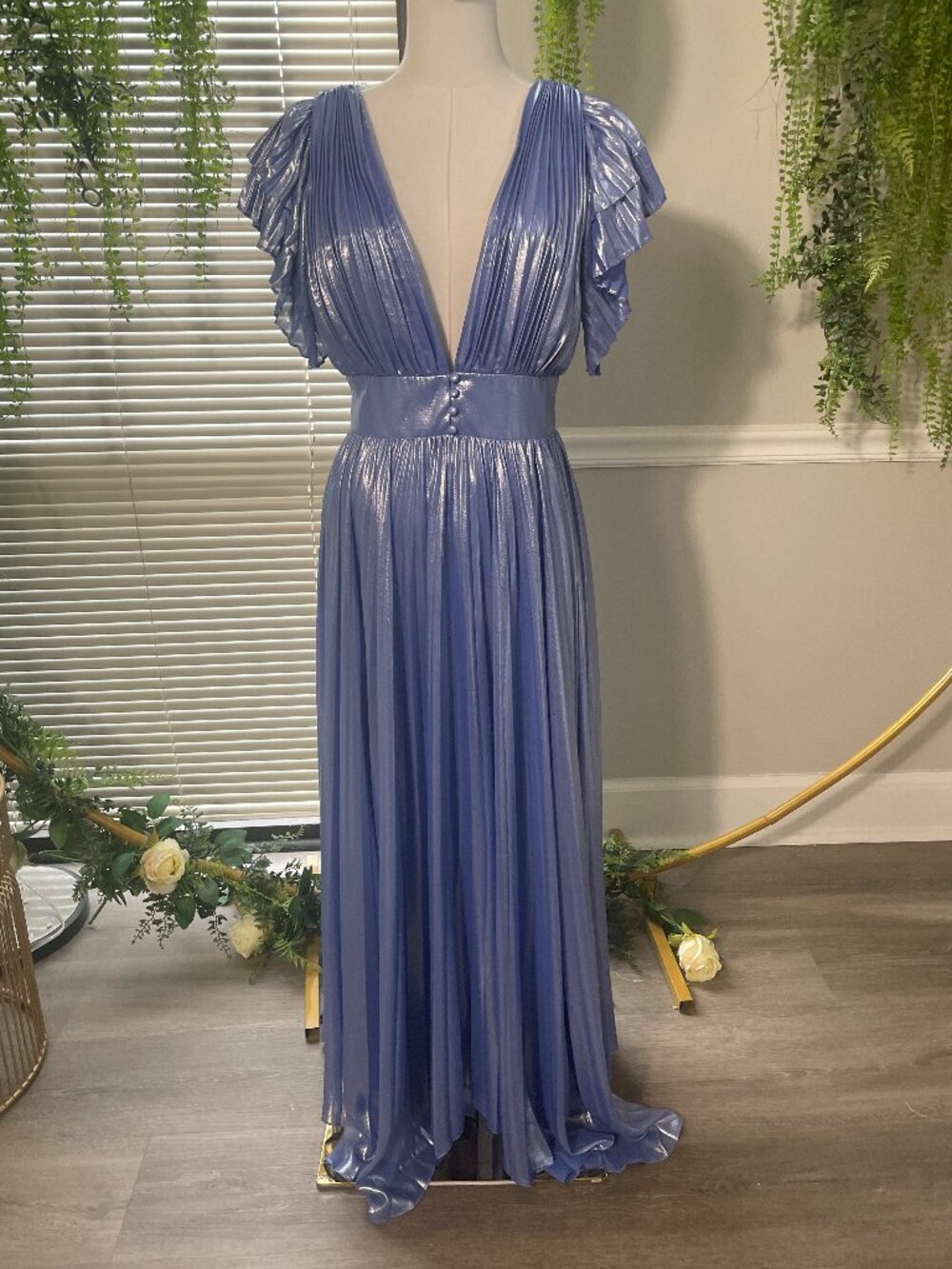 Alice + Oliva | Niesha Midi Dress in Palace Blue